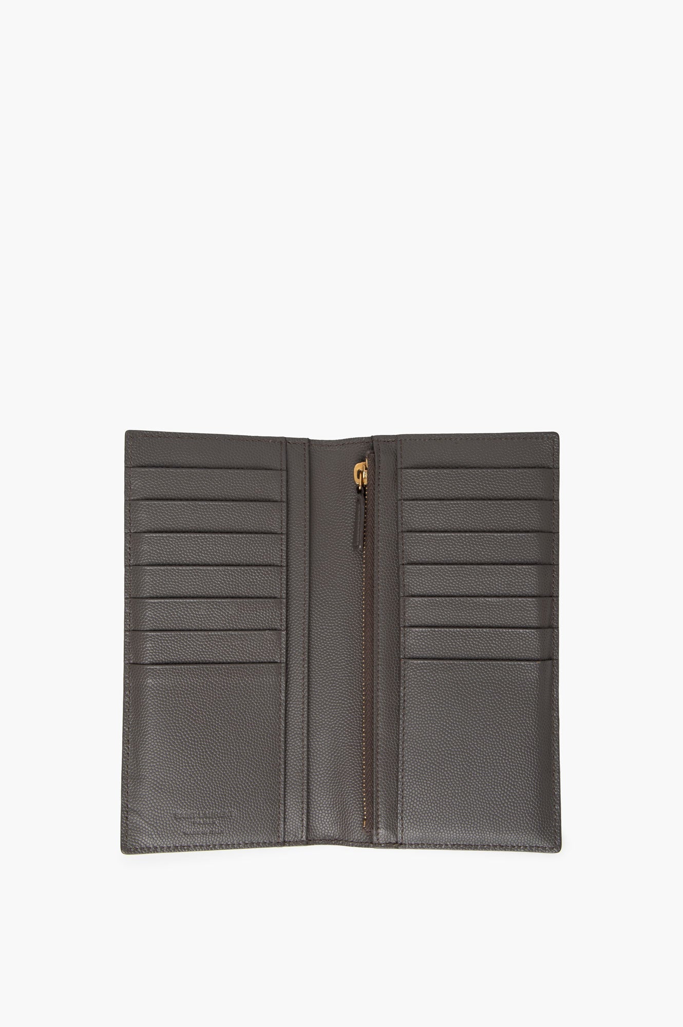 Saint Laurent Grey Continental Bifold Long Wallet