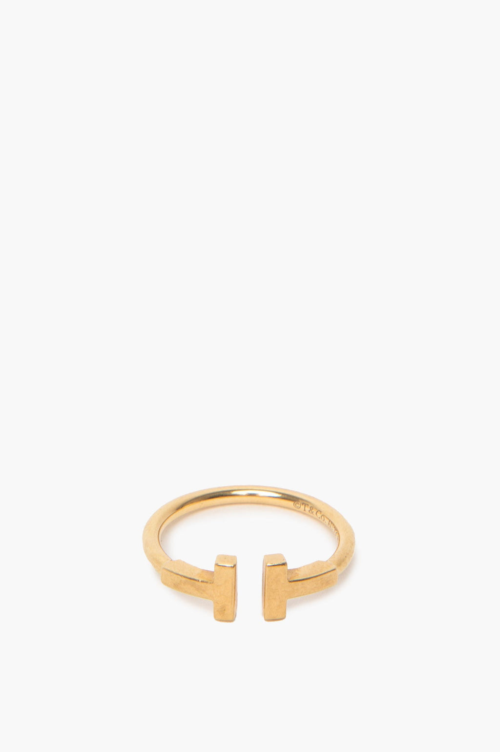 Tiffany & Co. 18k Gold T Wire Ring