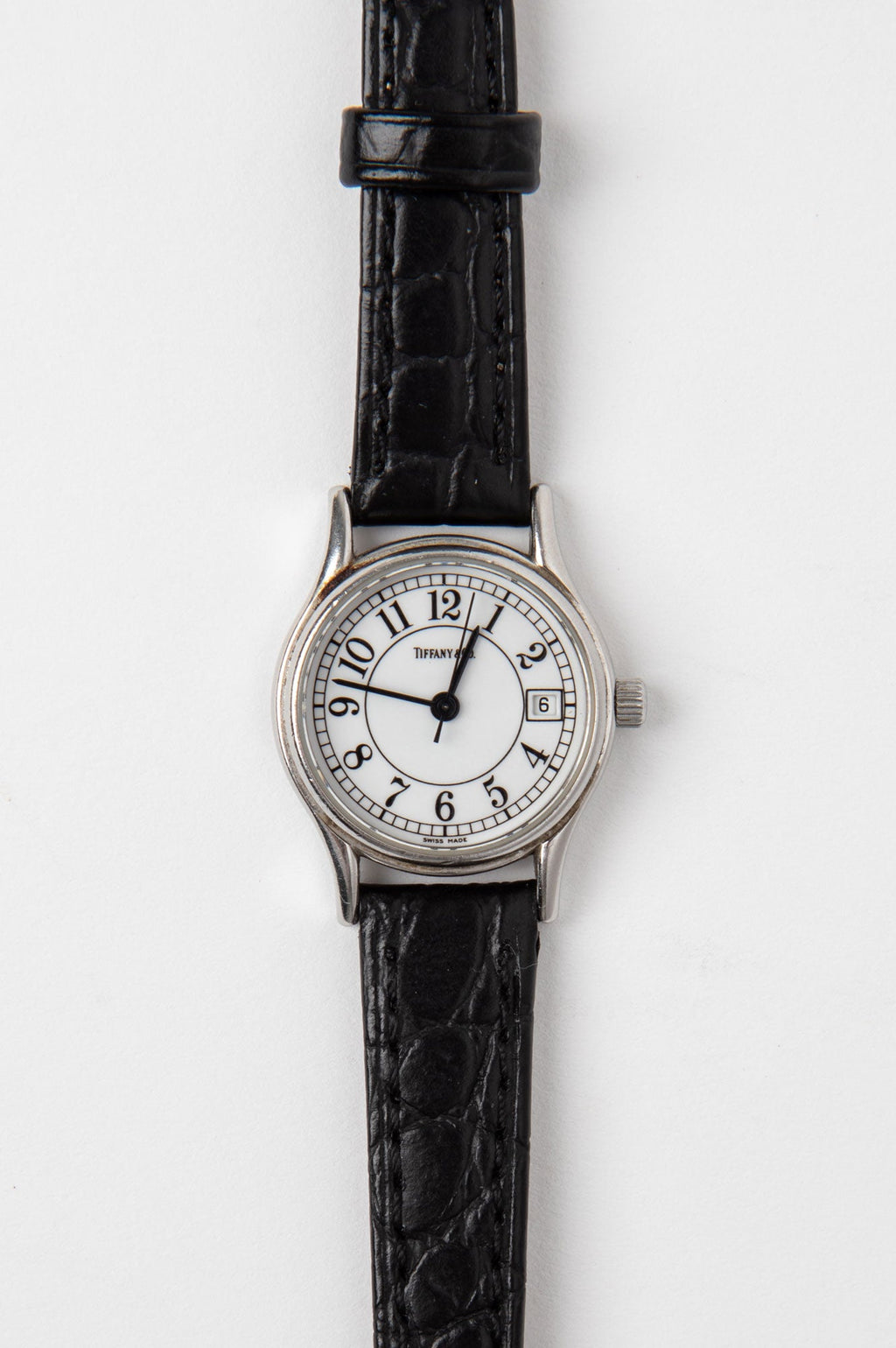 Tiffany & Co. Black Leather Portfolio Watch