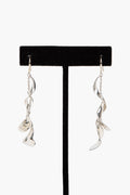 Tiffany & Co. Frank Gehry Sterling Silver Double Orchid Twist Drop Earrings