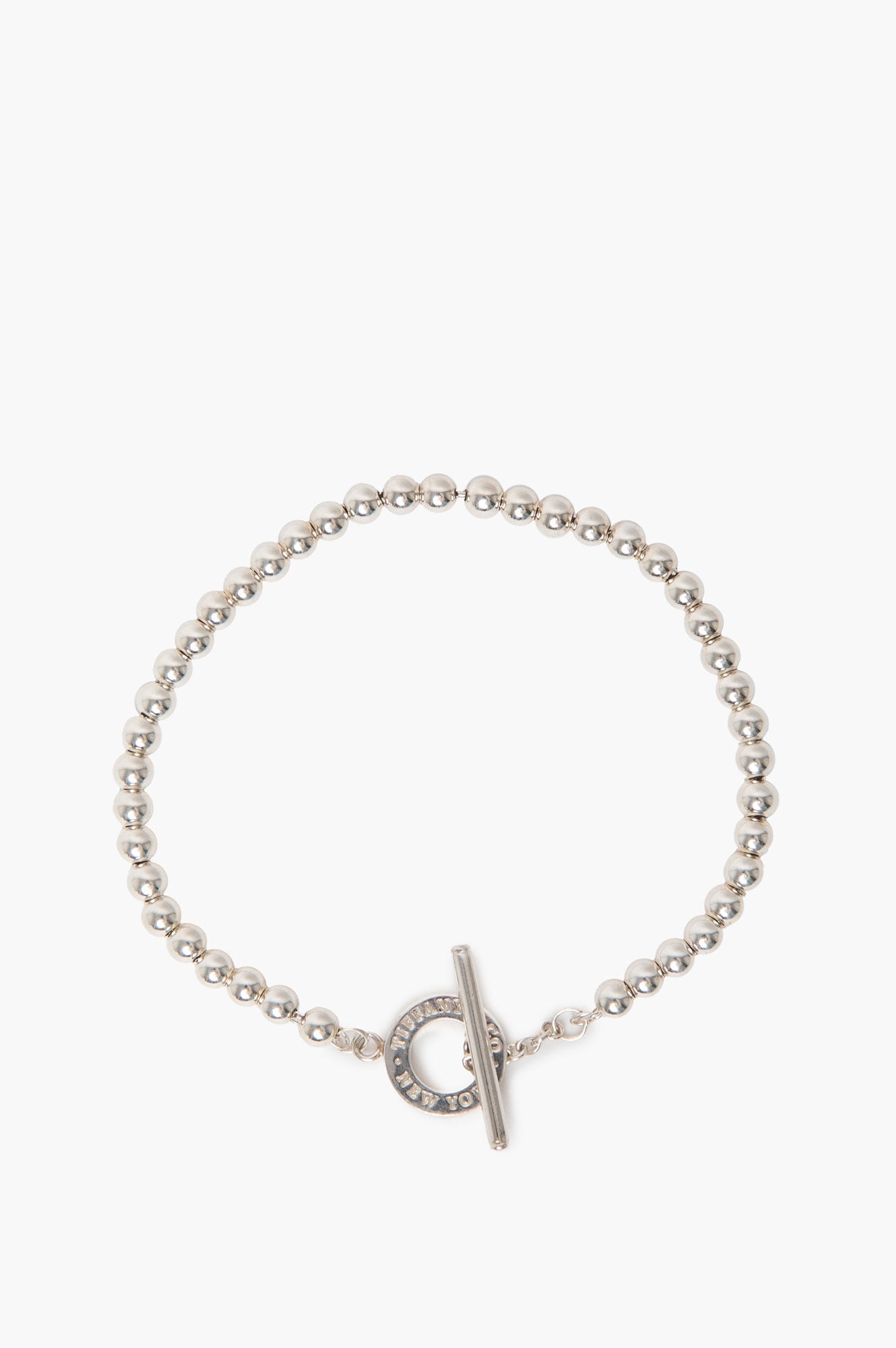 Tiffany & Co. Sterling Silver Toggle Bead Bracelet
