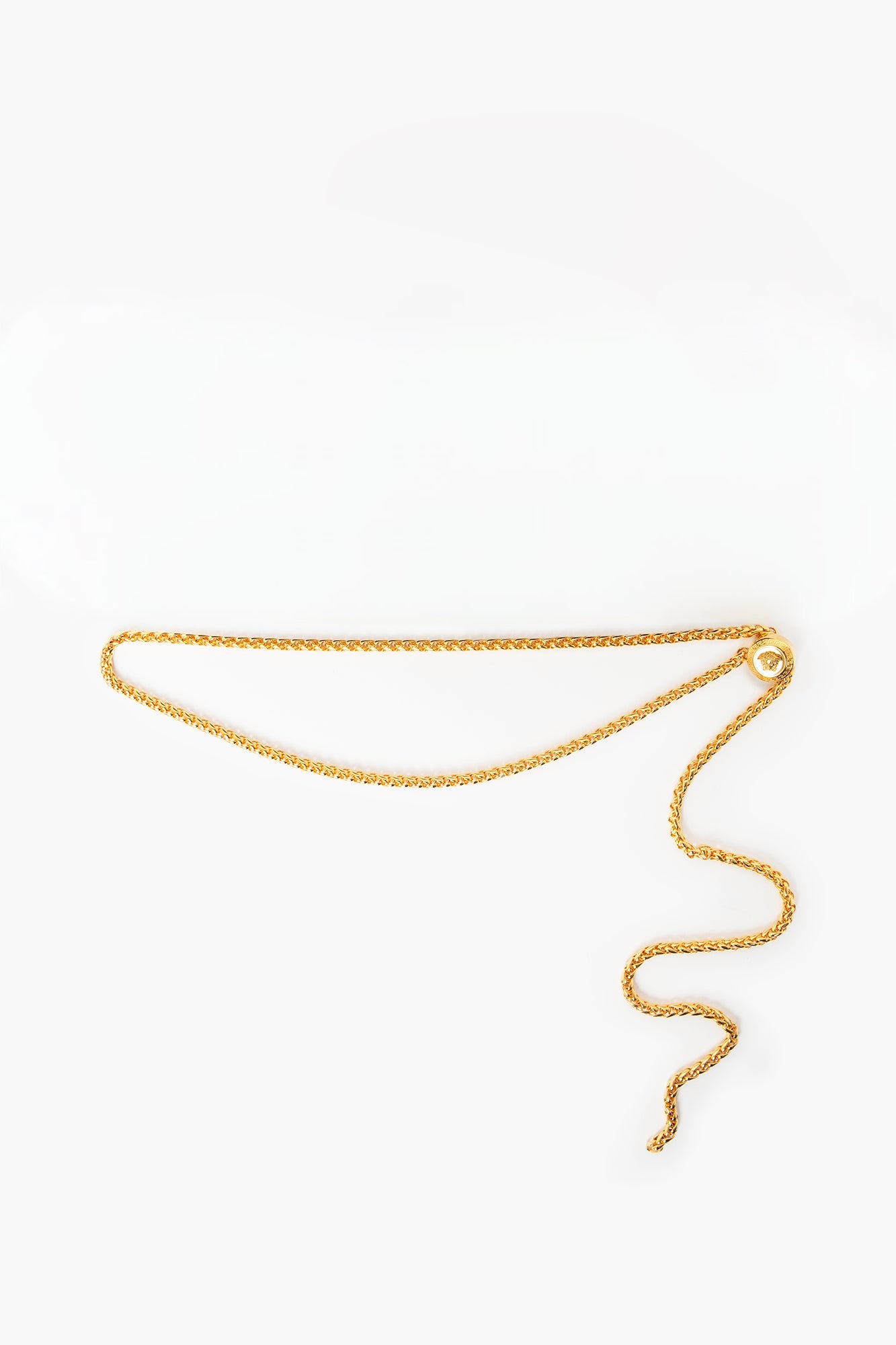 Versace Gold Tone Medusa Chain Belt