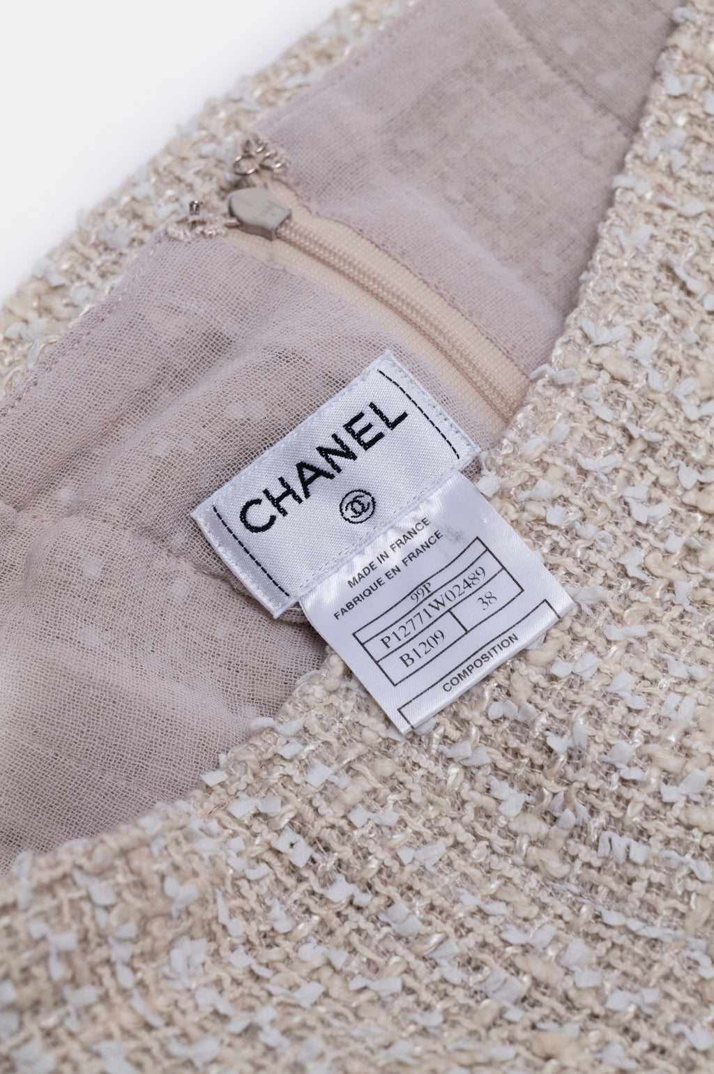 Chanel Vintage Gold Evening Skirt Size M/38