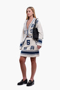 Chanel 2019 White Rue Cambon Tweed Skirt Size M/38