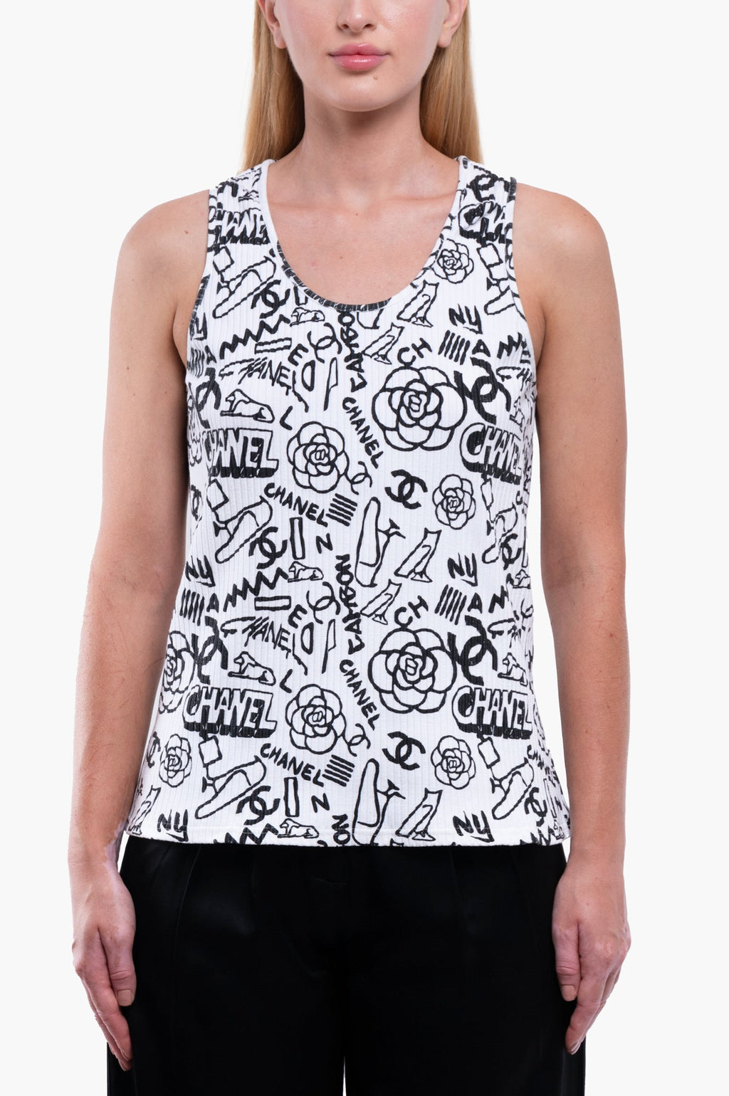 Chanel 2019 Paris-New York Tank Top Size 38