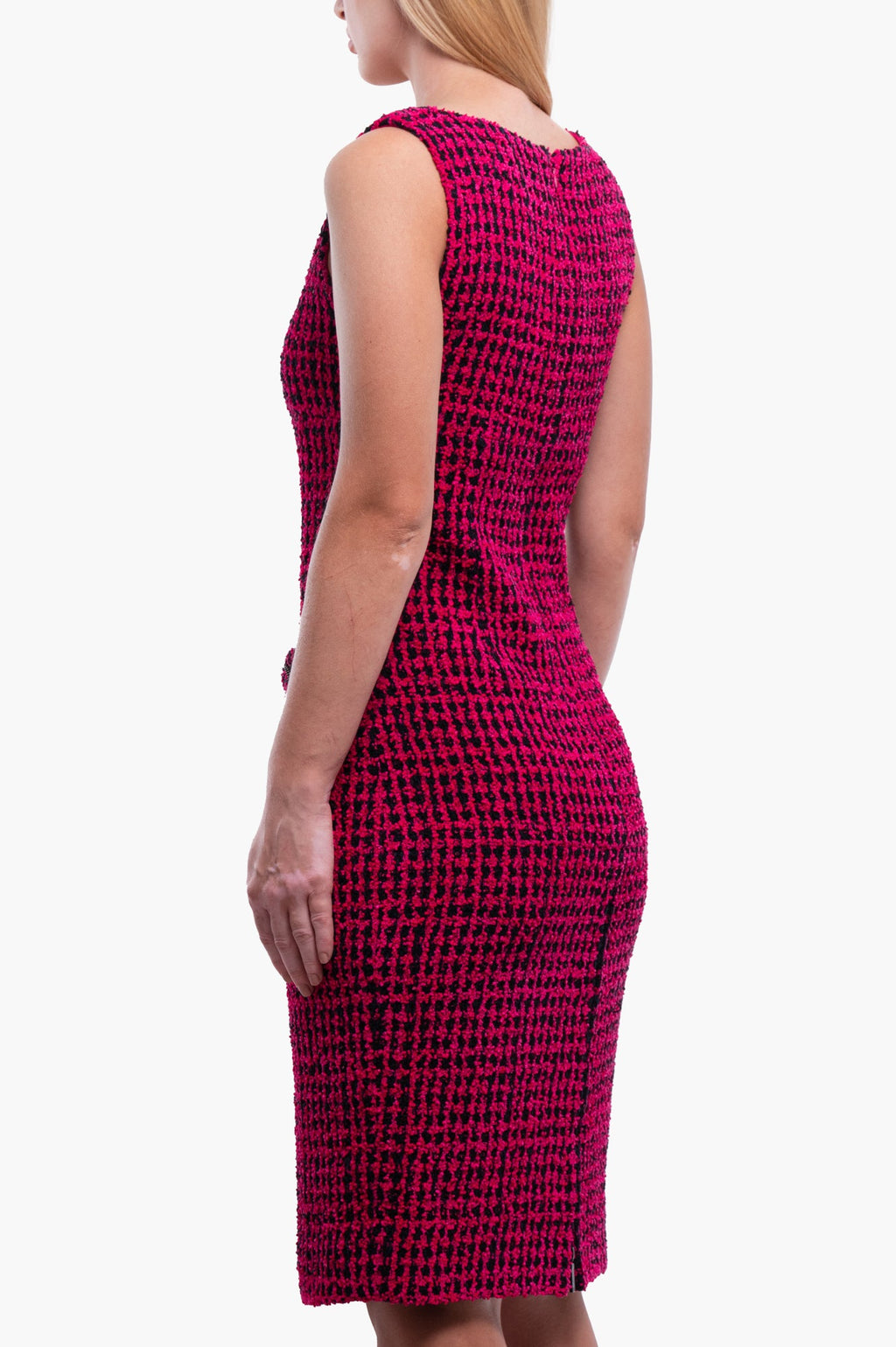 Chanel Pink Tweed 2016F Runway Dress Size 42