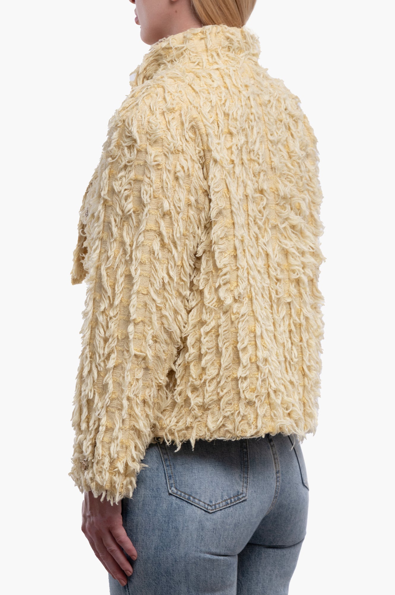 Chanel 2021 Runway Yellow Jacket Size L/40