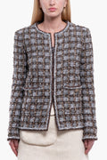 Chanel 2018 Tweed Collarless Jacket Size M/38