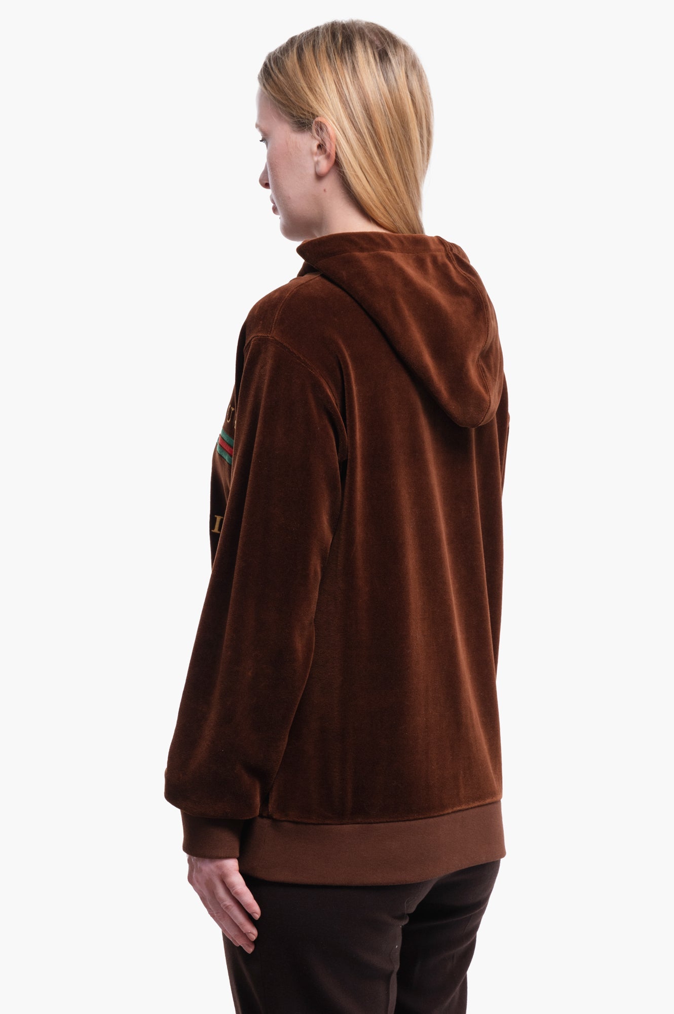 Gucci 2019 Web Accent Hoodie in Brown Size XS