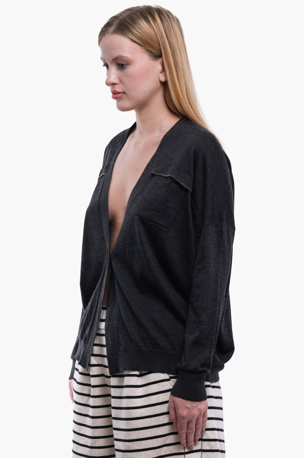 Brunello Cucinelli Grey Cardigan Size S