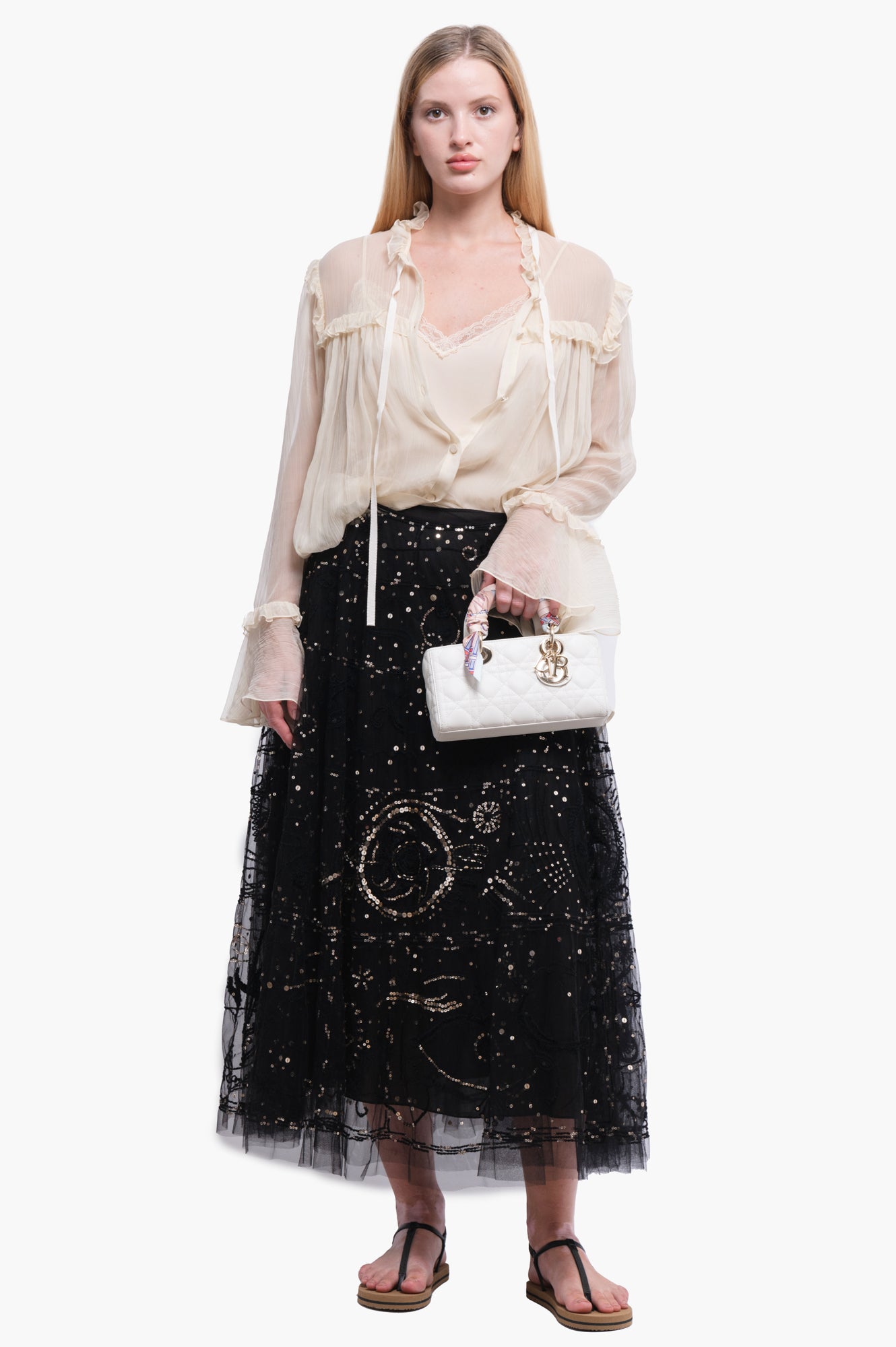 Christian Dior White Lady D-Joy Small Bag