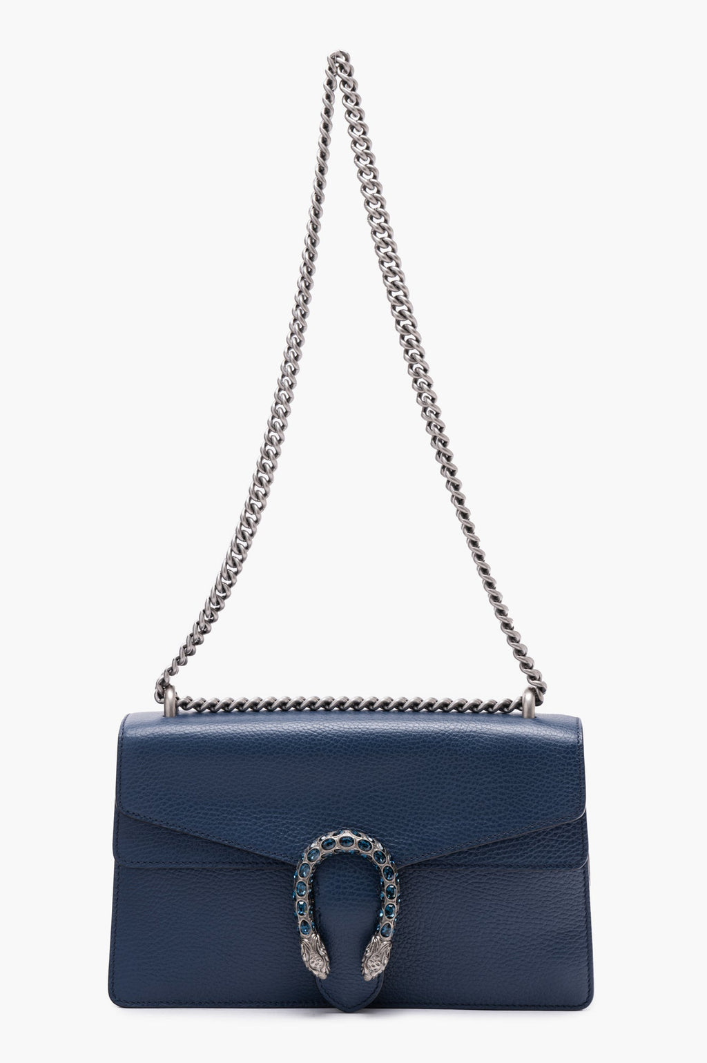 Gucci Navy Dionysus Calfskin Leather Chain Bag Size Small