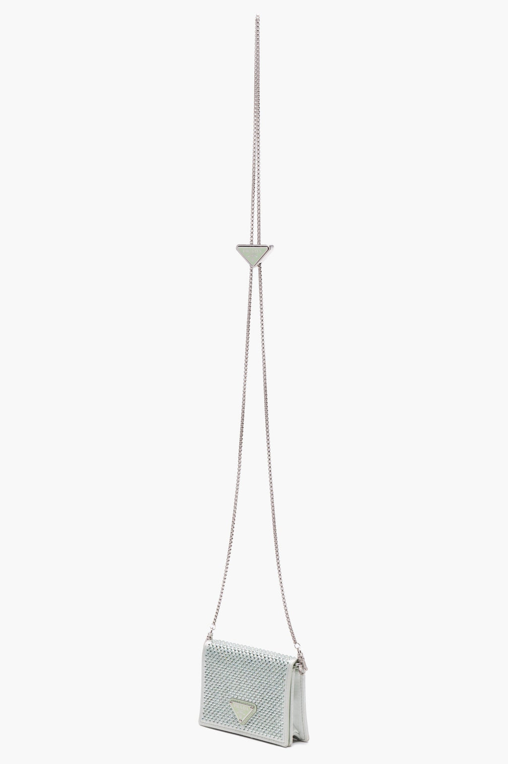 Prada Green Satin Crystal Crossbody Bag