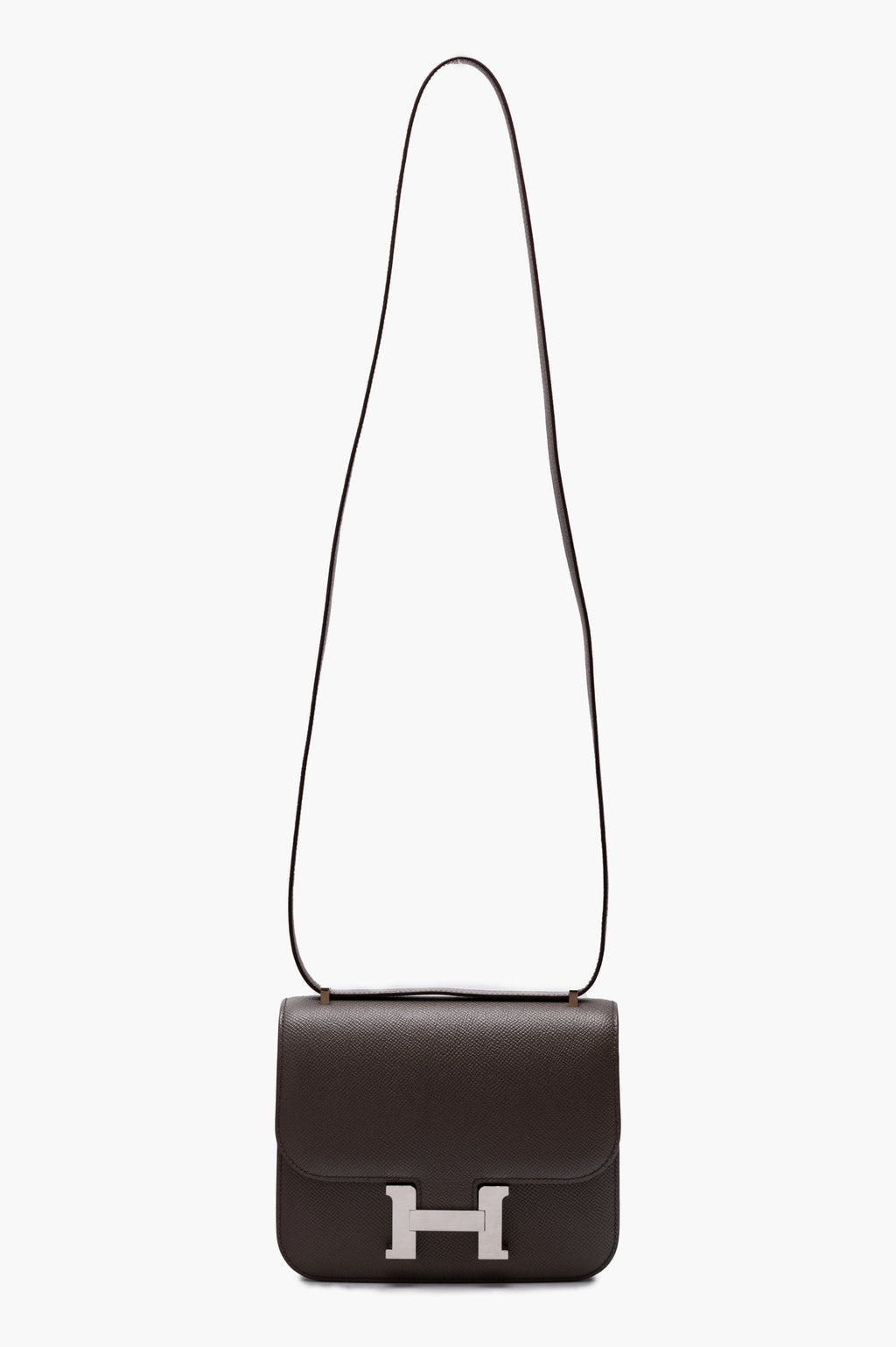 Hermes 2021 Constance 18 Etain Grey Epsom Leather Handbag