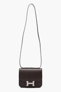 Hermes 2021 Constance 18 Etain Grey Epsom Leather Handbag