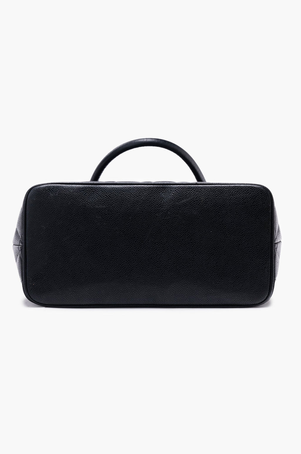 Chanel Black Medallion Caviar Leather Tote