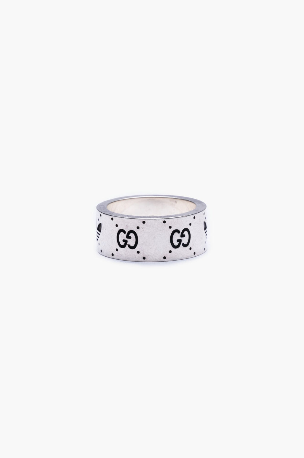 Gucci x Adidas Silver Logo Ring Size 9 Mens