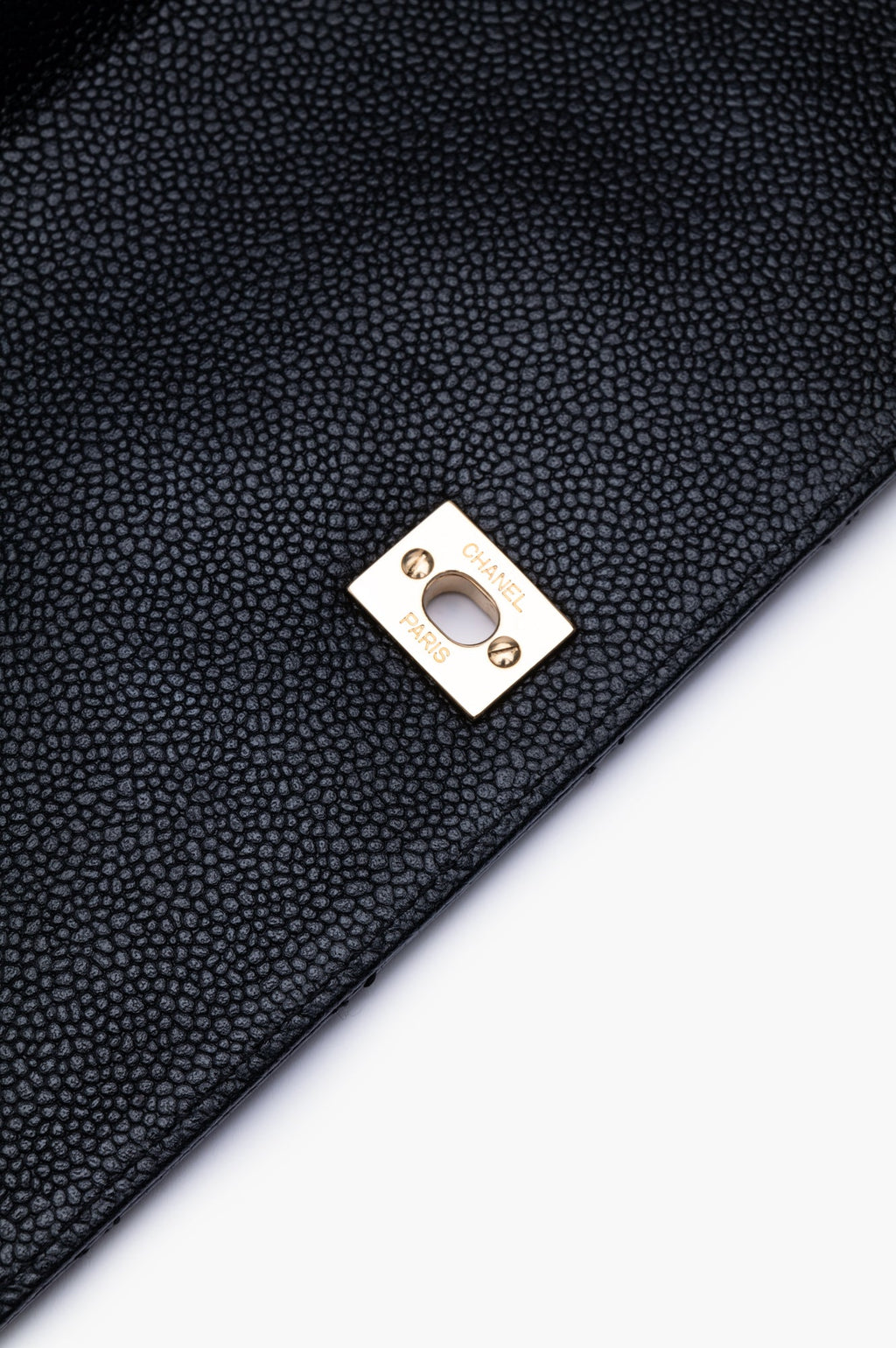 Chanel 2003 Black Caviar Vintage Kelly Top Handle Bag
