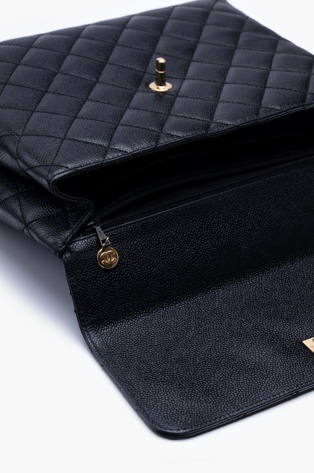 Chanel 2003 Black Caviar Vintage Kelly Top Handle Bag