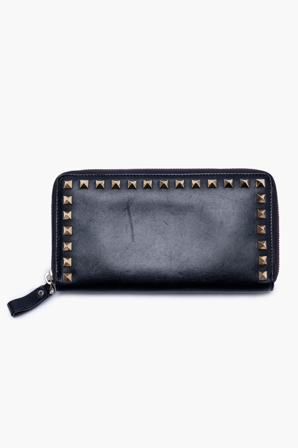 Valentino Black Stud Long Wallet