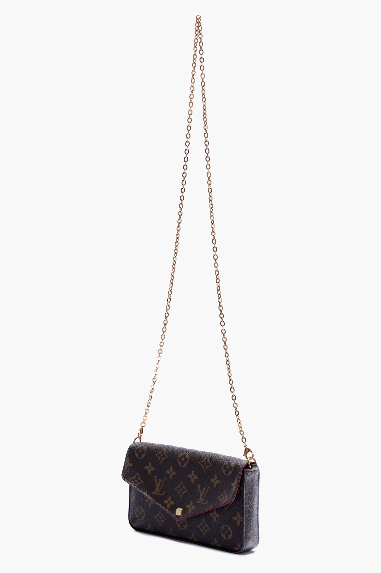Louis Vuitton Brown Monogram Pochette Félicie Chain Bag