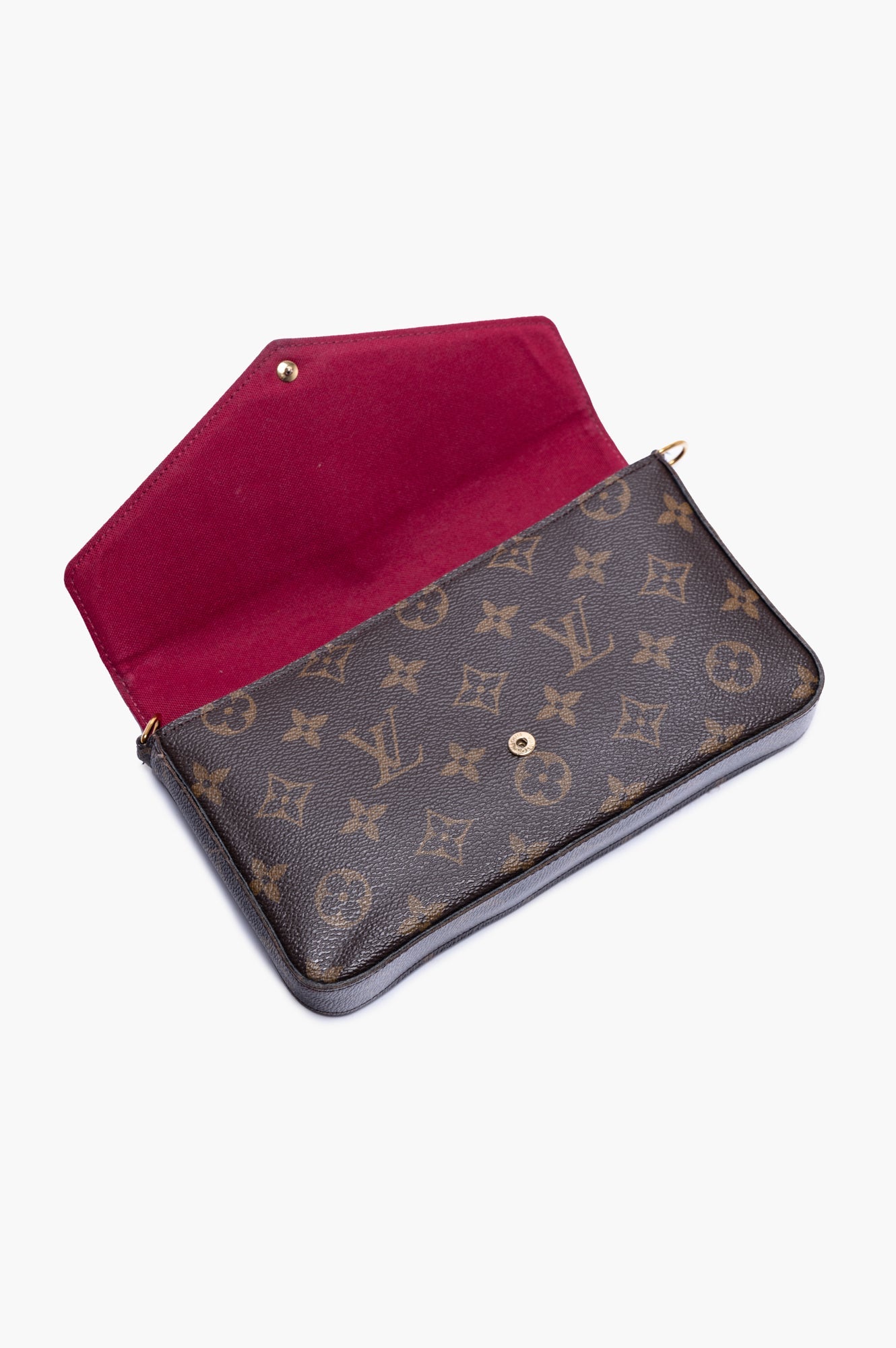 Louis Vuitton Brown Monogram Pochette Félicie Chain Bag