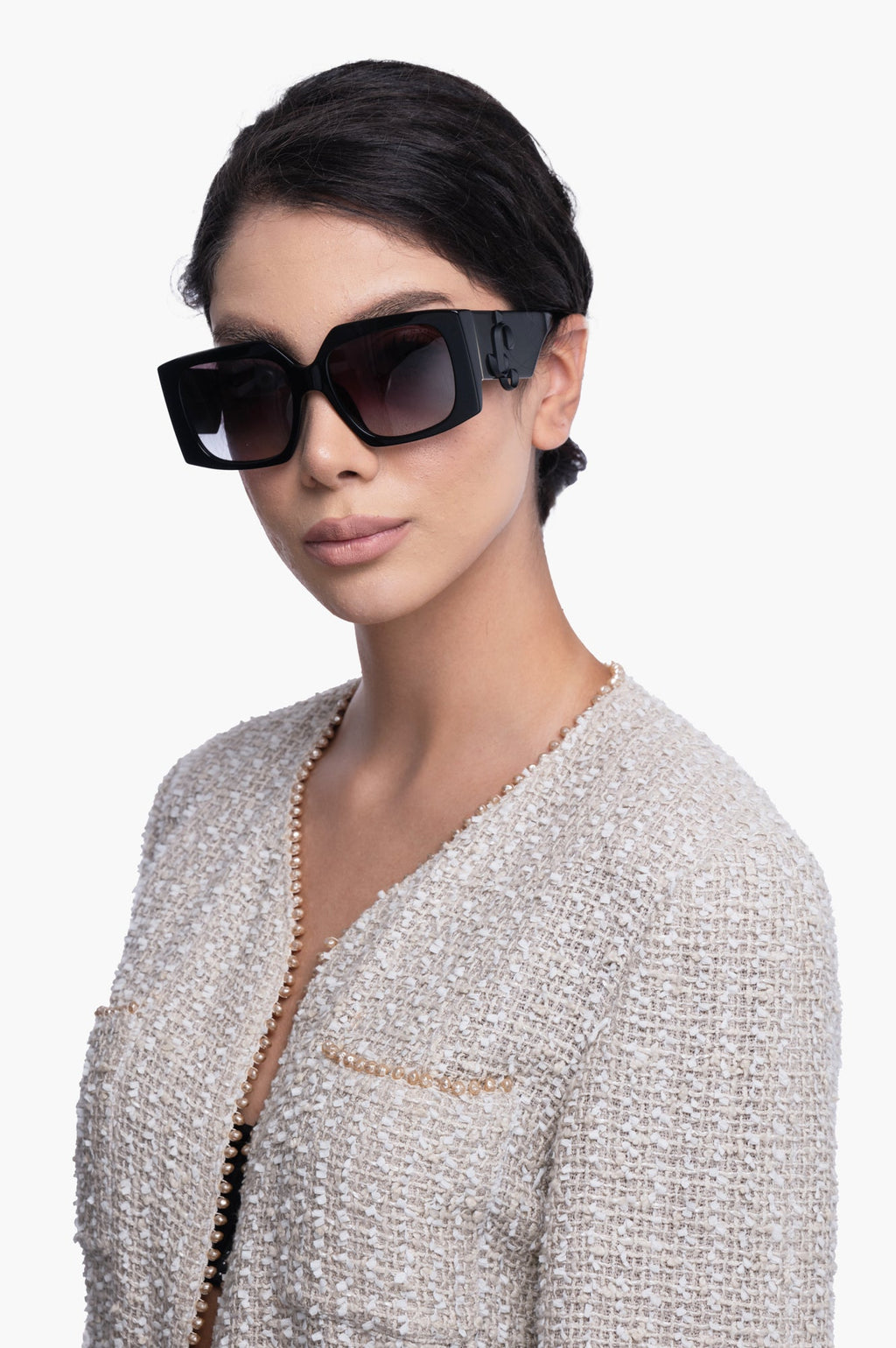 Jimmy Choo Black Square Sunglasses